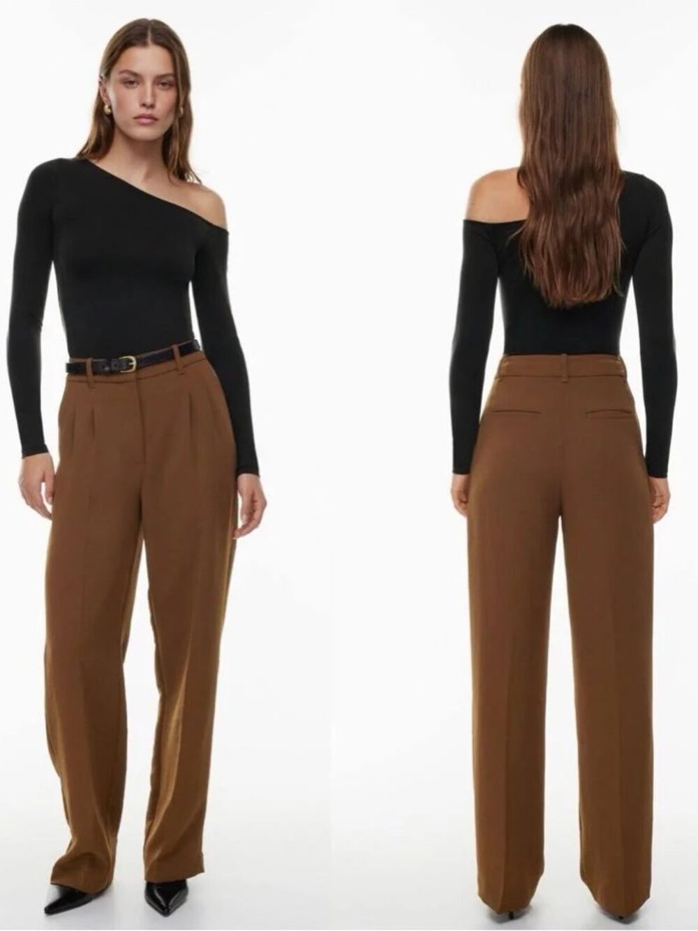 Wilfred Brown High Waisted Trouser Pants Size 4